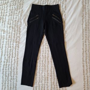 Black Legging/Pants with Zipper Embellishments